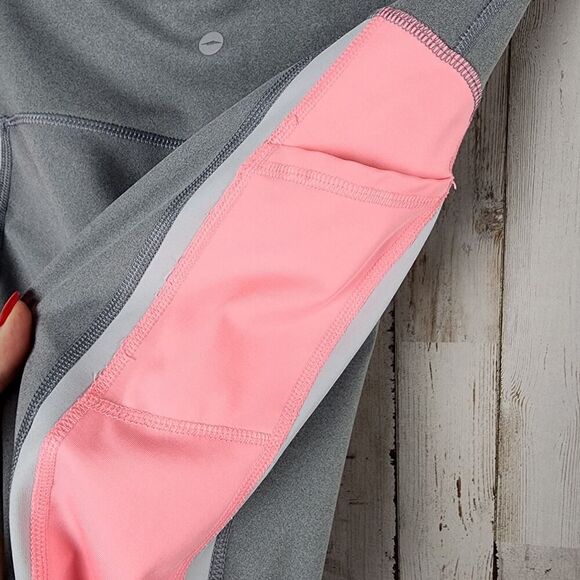Avia Athletic Workout Leggings Gray Pink Size Small - Picture 6 of 7